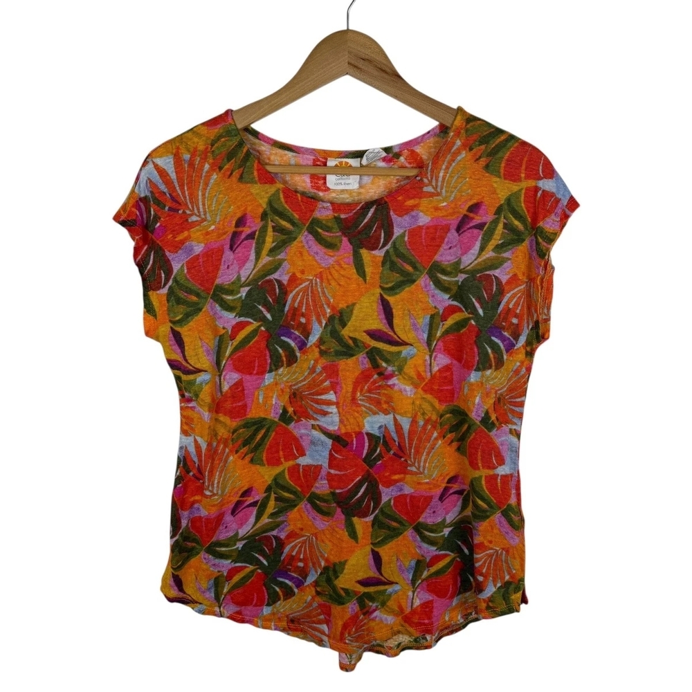 C&C California Multicolor Leaf Print Women's Tee